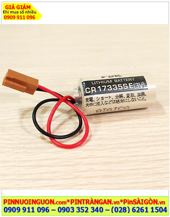 Pin FDK CR17335SE; Pin nuôi nguồn PLC FDK CR17335SE lithium 3v 2/3A 1800mAh _Made in Japan